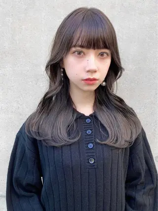 ロング カラー レイヤー/顔周り /透明感🩶高橋大のヘアスタイル