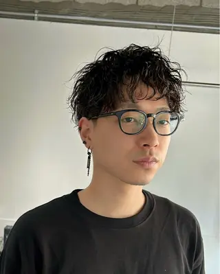 ショート パーマ メンズ fifth 原宿　【フィフス】所属・fifth/メンズ パーマ/川﨑泰就のヘアスタイル