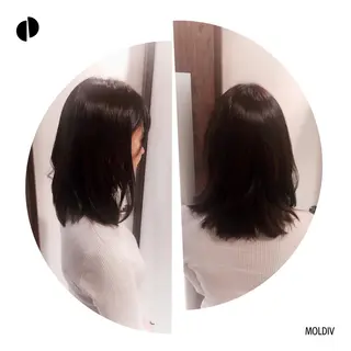 ミディアム セミロング カラー ✨縮毛矯正✨髪質改善 ナカシマ ユミのヘアスタイル