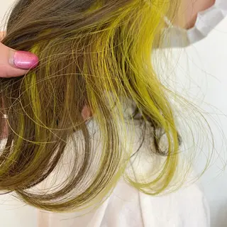 セミロング カラー ヘアアレンジ 🎀暖色カラー🎀 ♡yurika♡のヘアスタイル