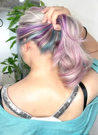 セミロング カラー Re:ta Hair 飯田淳平のヘアスタイル