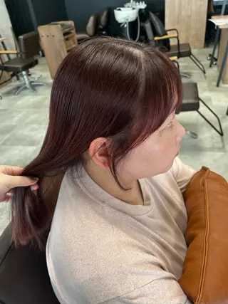 セミロング 韓国ヘア/髪質改善 /艶カラー/sahoのヘアスタイル
