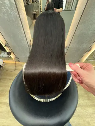 ロング 縮毛矯正/韓国ヘア /ブリーチ/柴山のヘアスタイル