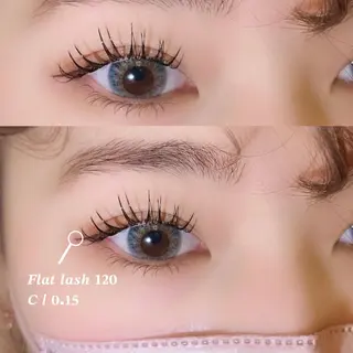 マツエク・マツパ 肌に馴染むハイトーン /ミルクティーカラーのマツエク・マツパデザイン