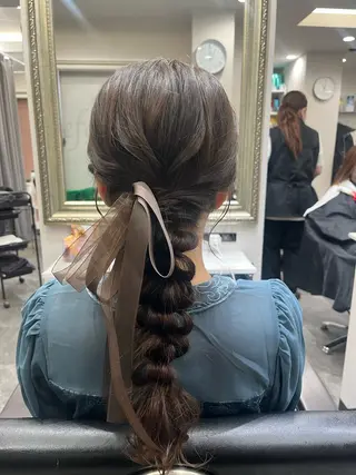 ロング ヘアアレンジ 籾木 美優のヘアスタイル