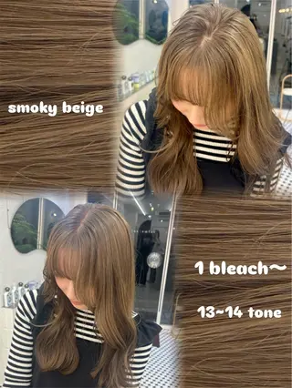 ロング カラー 🧸ミルクティー／ ぷつっとボブ｜ミクのヘアスタイル