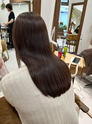 セミロング 髪質改善・酸性・ ストレート　Maruのヘアスタイル