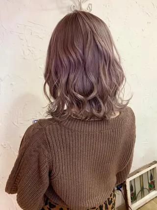 ミディアム カラー 映える顔周りカット ♥️韓国ヘア"ちぇるのヘアスタイル