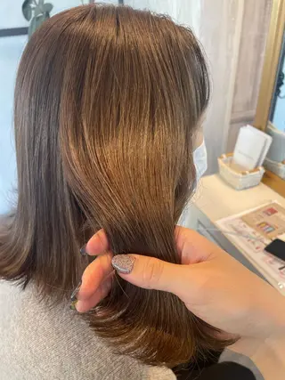 ミディアム ボブカットモデル/パ ーマ/harunaのヘアスタイル