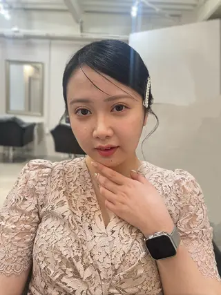 ヘアアレンジ 白髪ぼかし 👒堀江・ヨンスクのヘアスタイル