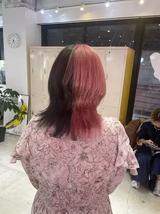 ミディアム カラー HIKARI🐈‍⬛ レイヤー×デザインのヘアスタイル