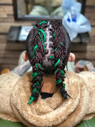 ロング ツイスパ/Wカラー ✨RYUのヘアスタイル