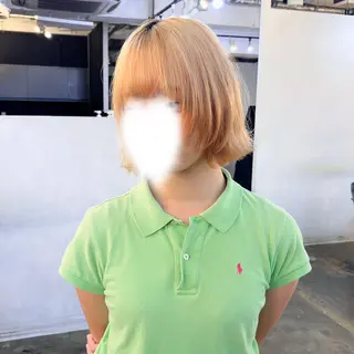 ショート ブリーチ/ハイトーン ボブ🐥HIYORIのヘアスタイル