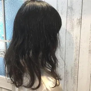 セミロング カラー パーマ embrace エンブレイスのヘアスタイル