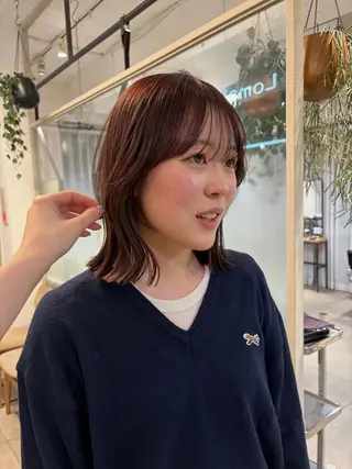 ミディアム カラー じゅわっと暖色カラー 🍊Moemiのヘアスタイル
