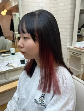 セミロング カラー 一樹ハイトーン/ブリ ーチ/透明感カラーのヘアスタイル