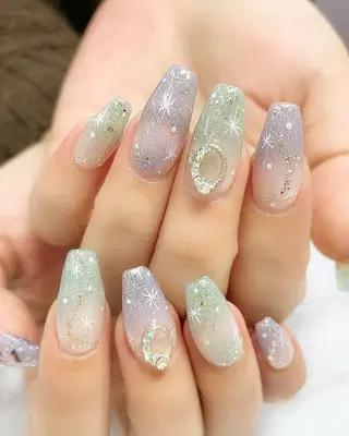 ロング ネイル リラネイル Aikenのネイルデザイン