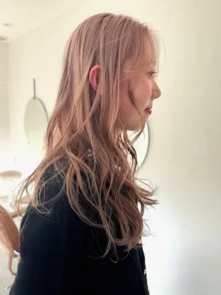 ロング カラー ミルクティーレイヤー Kaito🐩/栄のヘアスタイル