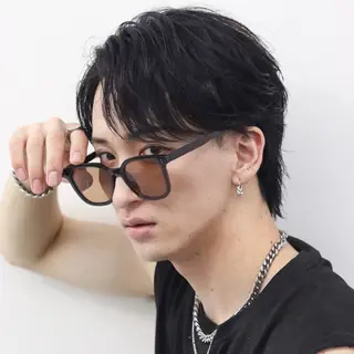 ミディアム カラー パーマ メンズ シースルーマッシュ/ メンズ/KYOHEIのヘアスタイル