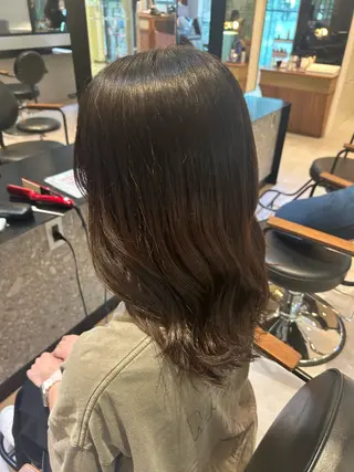ミディアム 縮毛矯正/カット/ 韓国ヘア/蛯原🍤のヘアスタイル