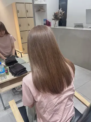 ロング カラー ヘアアレンジ ベージュ/グレージュ 🧸あやか/表参道のヘアスタイル