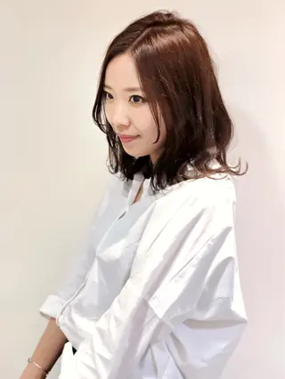 ミディアム カラー ディレクター ノナカのヘアスタイル