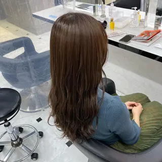 ロング カラー EMIL/上野駅近 /ブリーチ縮毛矯正のヘアスタイル