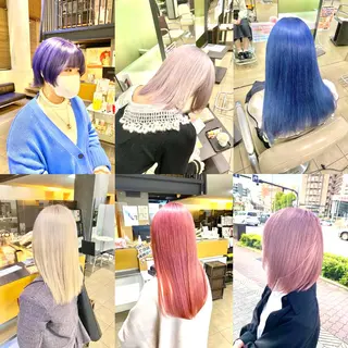 セミロング ✨ブリーチ/ウルフ/ 心斎橋/横山大樹のヘアスタイル