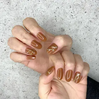 ミディアム カラー パーマ ヘアアレンジ メンズ キッズ ネイル マツエク・マツパ Salon Ｋのネイルデザイン