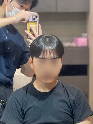 ショート パーマ メンズ 韓国メンズヘア/ ダウンパーマ/歩夢のヘアスタイル