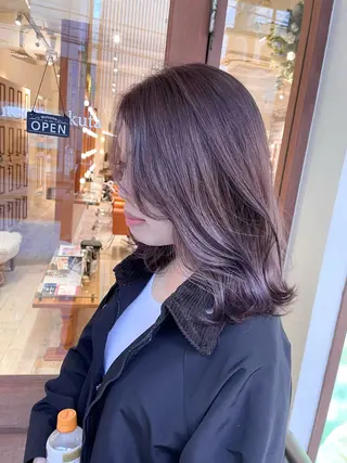 ミディアム カラー 清水　ちひろ ✄トップスタイリストのヘアスタイル