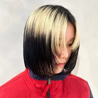 ショート カラー デザインカラー/パー マ🦖外岡咲希🦖のヘアスタイル