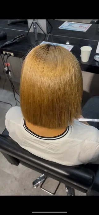 ミディアム 溝渕朋也 /髪質改善ストレートのヘアスタイル