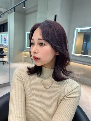 ミディアム 韓国ヘア/レイヤー Londエレンのヘアスタイル