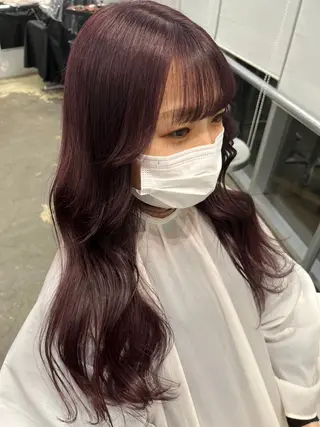 ロング カラー 🥀モテ暖色× エクステ🥀あかりのヘアスタイル