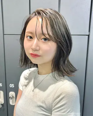 セミロング カラー ハイライト/ショート /ボブ/RYOHEIのヘアスタイル