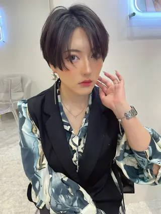 ショート 🎀大川 錬🎀 ブリーチなしWカラーのヘアスタイル