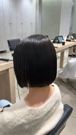 ミディアム カラー パーマ 巖本 真希のヘアスタイル