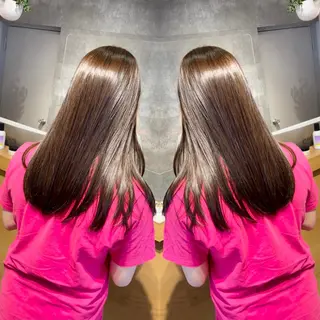ロング ハイライトバレイヤー ジュ＆縮毛矯正✨櫻野のヘアスタイル