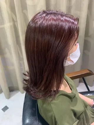 ミディアム カラー 似合わせカット 小林愛奈のヘアスタイル