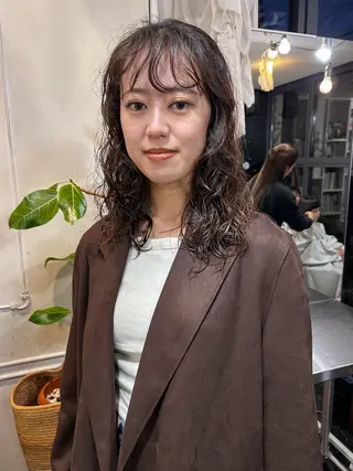 ミディアム パーマ RINKA 岡崎美容室のヘアスタイル