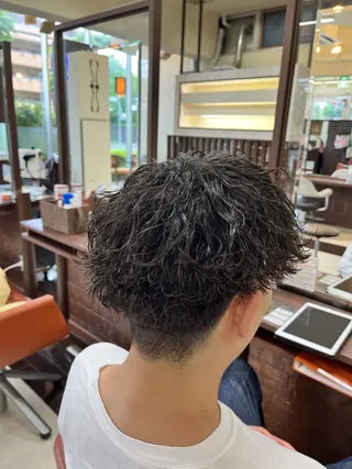 ショート パーマ メンズ AROH men's cut&men's perm 船橋店所属・🧊メンズ特化🧊 高木航希のヘアスタイル
