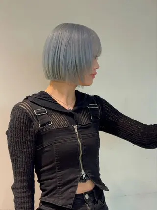 ショート ぷつっとボブ/ ブリーチ/池袋ももなのヘアスタイル