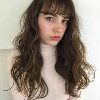ロング カラー パーマ ヘアアレンジ hayaka todaのヘアスタイル