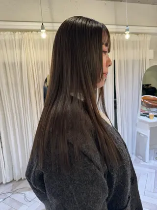 カラー ブリーチカラー🎀 韓国風/寺門美優のヘアスタイル