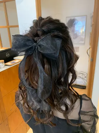 セミロング ヘアアレンジ 庄司 沙羅のヘアスタイル