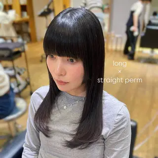ロング パーマ 縮毛矯正/レイヤー 🌙ひかるのヘアスタイル