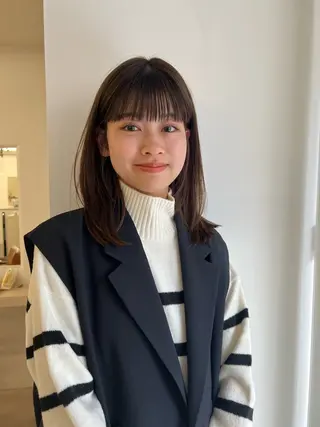 セミロング 縮毛矯正 /横山陸人のヘアスタイル