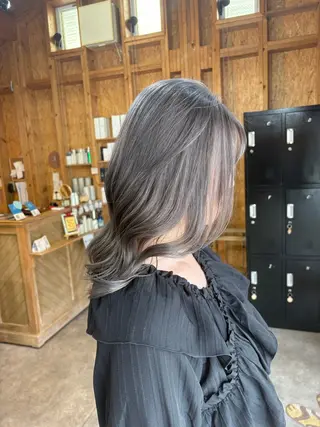 カラー まろみ暖色×ボブ ×chia🕯のヘアスタイル