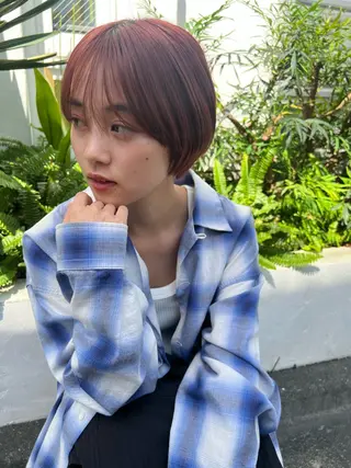 ショート HOODS hair salon所属・透明感カラー🌿ボブ ✨飛田　ケイのヘアスタイル